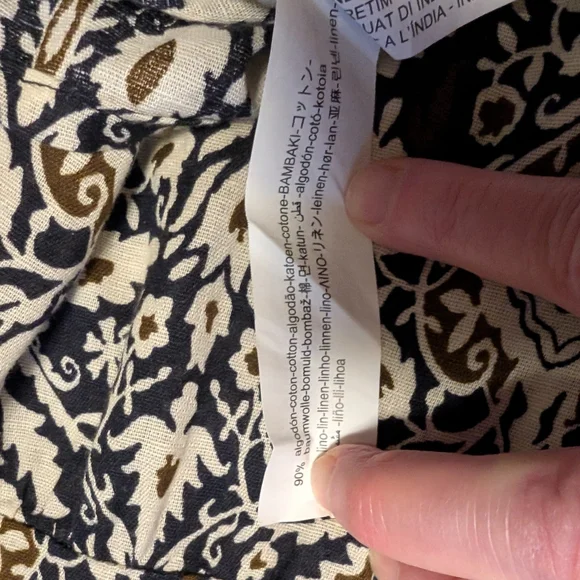 Zara Cotton/Linen Maxi Dress,S - Picture 9 of 9